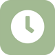green clock graphic