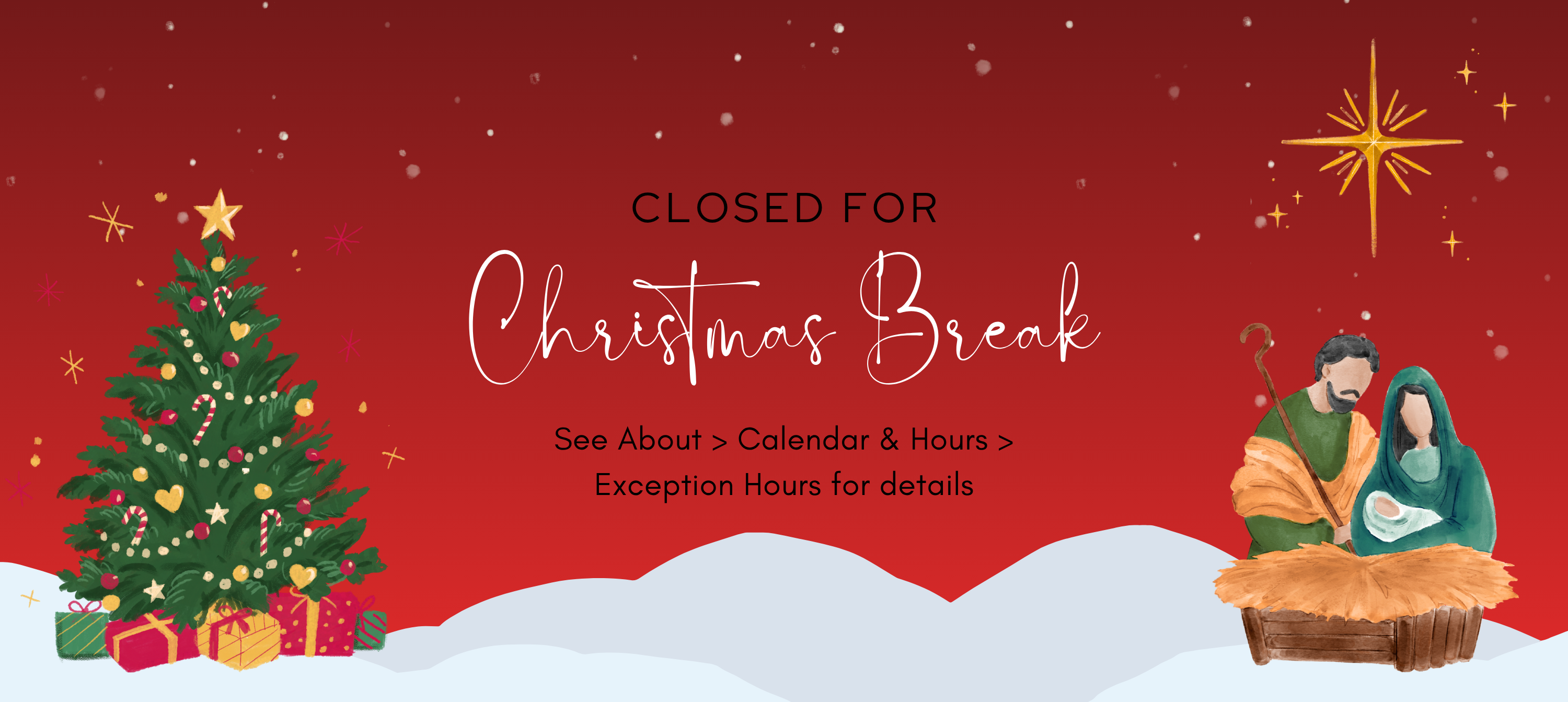 christmas closed graphic